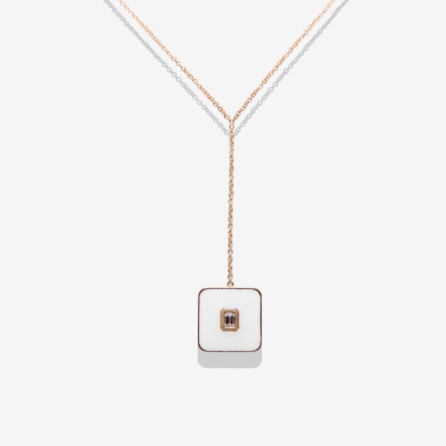 Square diamond necklace