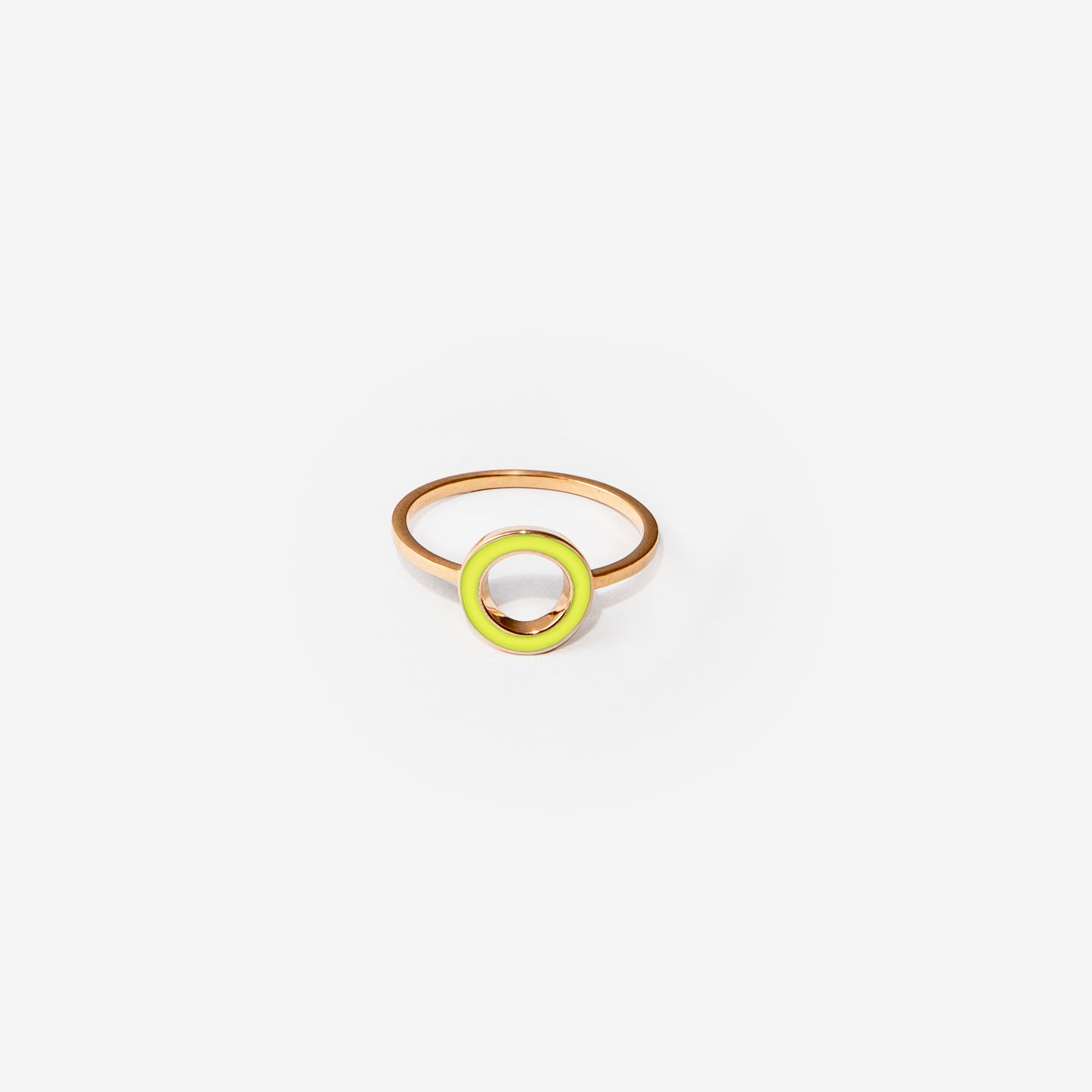 Frame round lime green