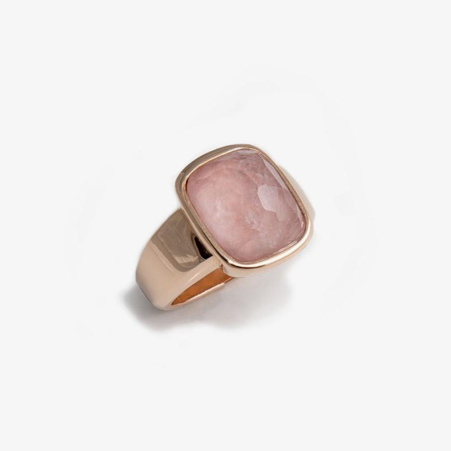 Rhodochrosite and Rock Crystal