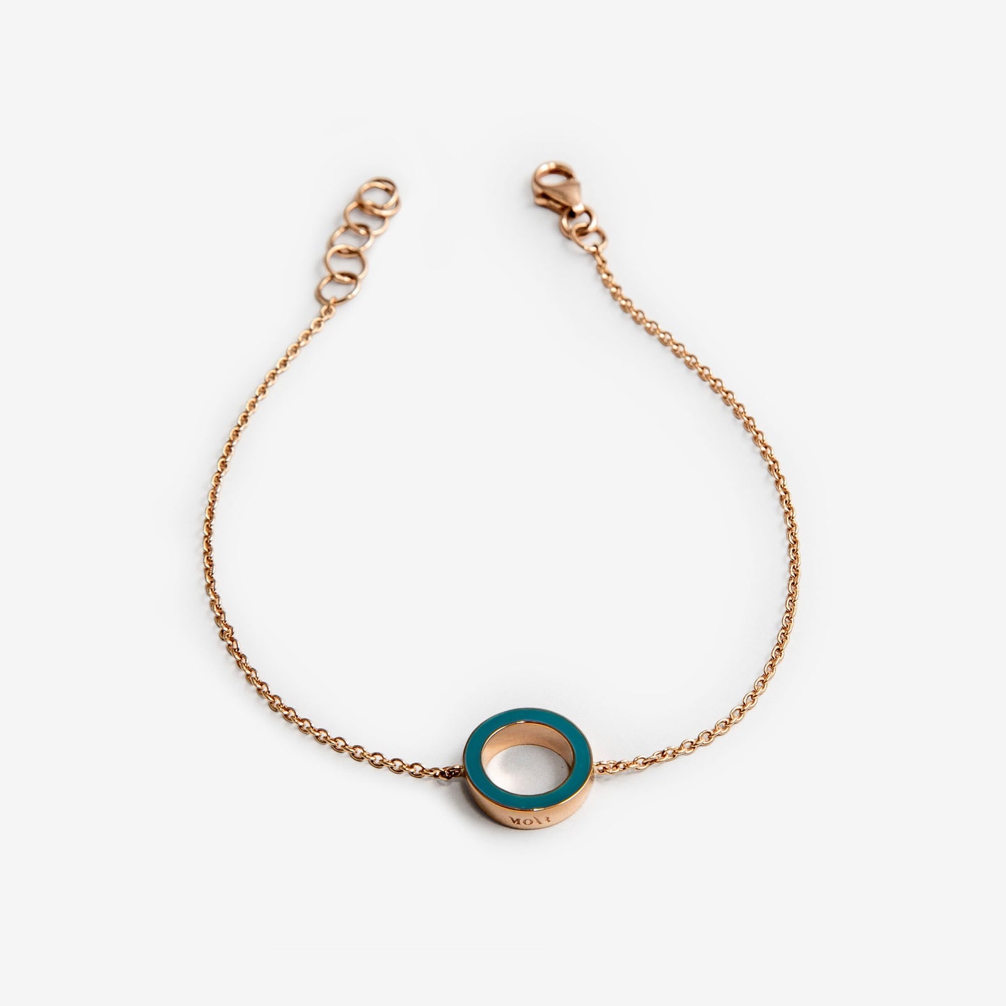 Inside petroleum blue bracelet