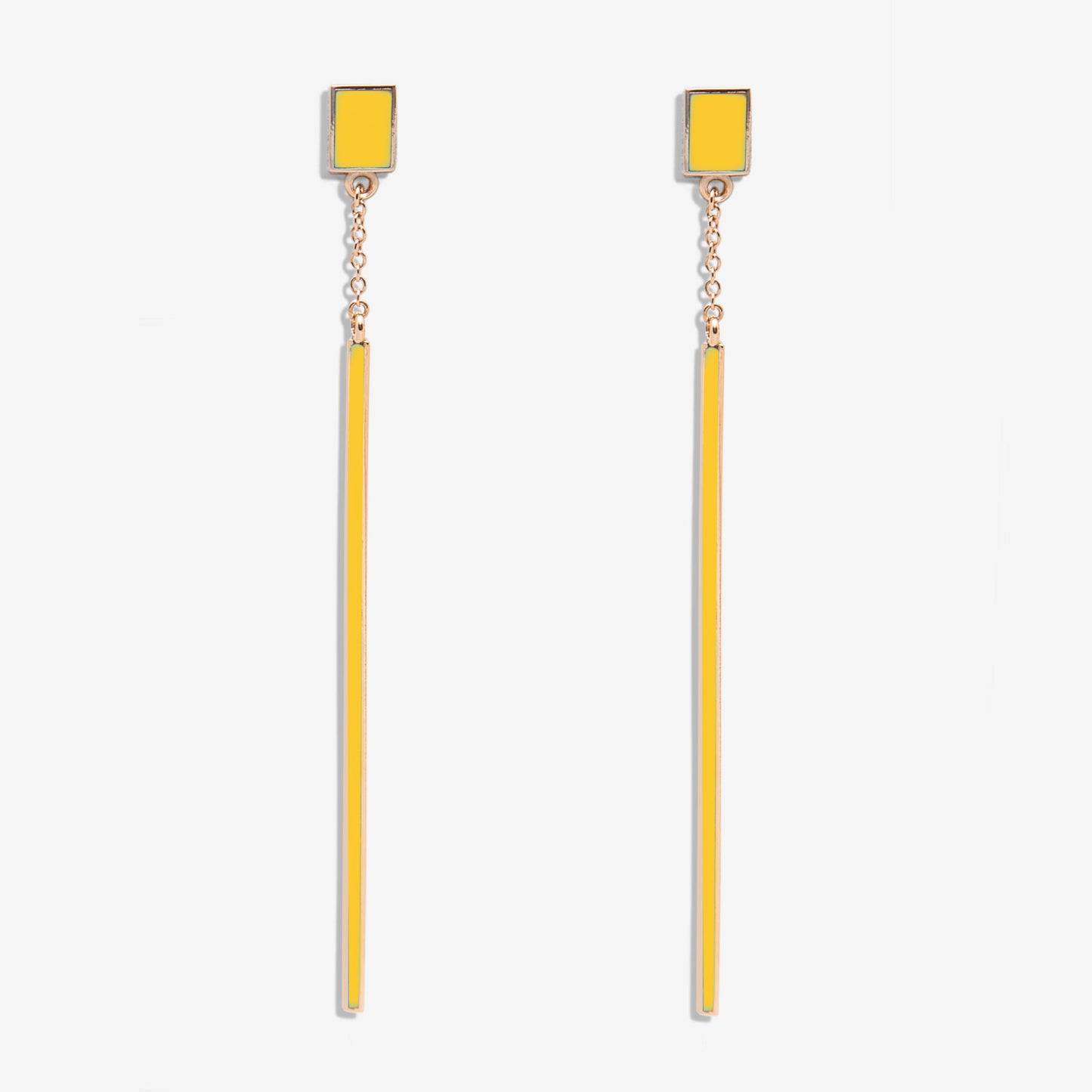 Floating yellow drop earrings