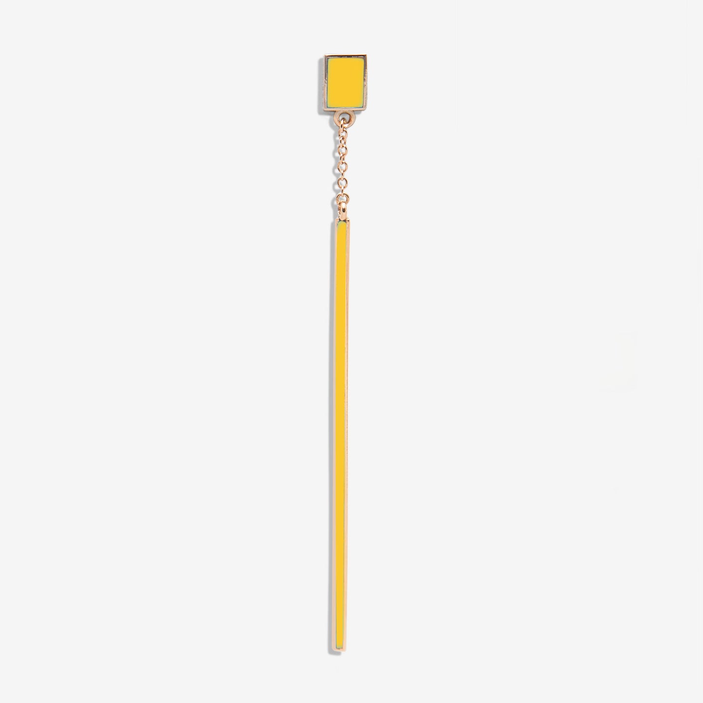 Floating yellow drop earring