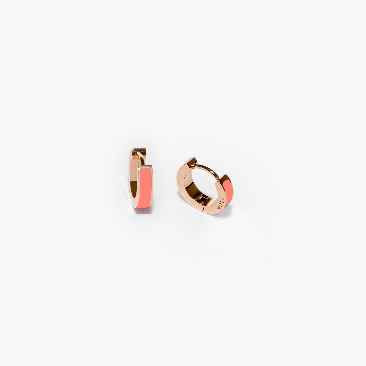 Inside salmon pink earrings