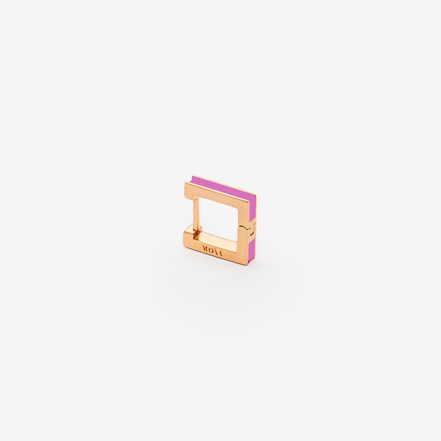 Square light pink earring