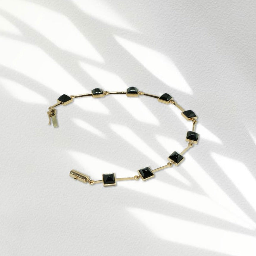 BRACCIALI IN ORO CON ONICI NATURALI