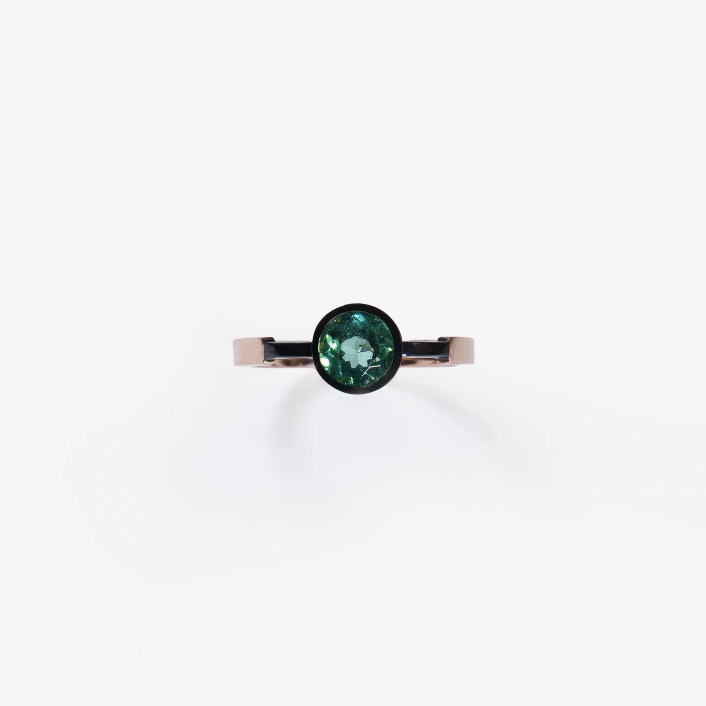 Anello con Tormalina verde