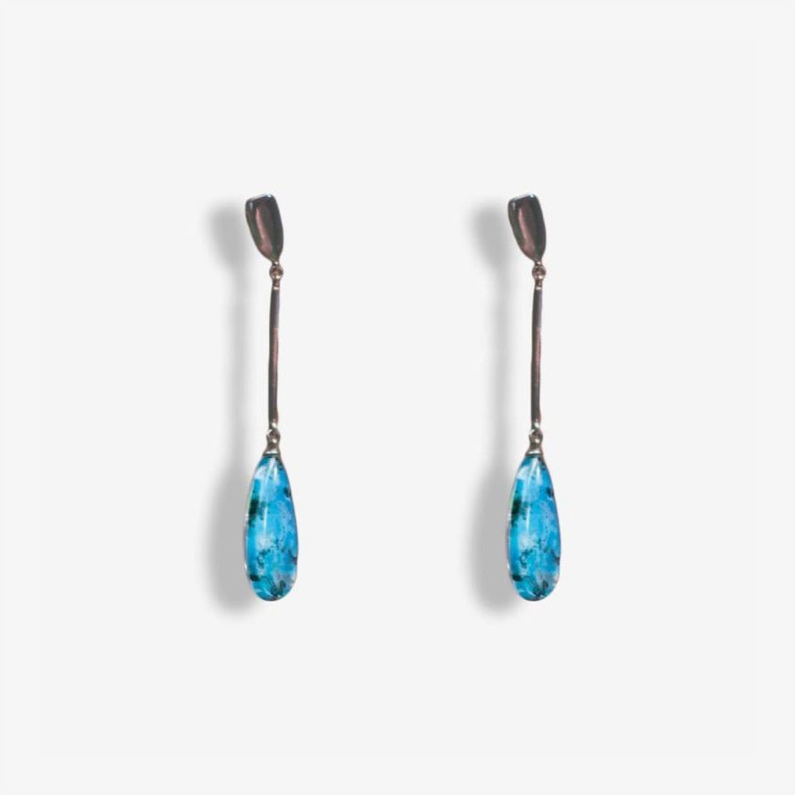 Серьги из Агатом и Горным Хрусталем