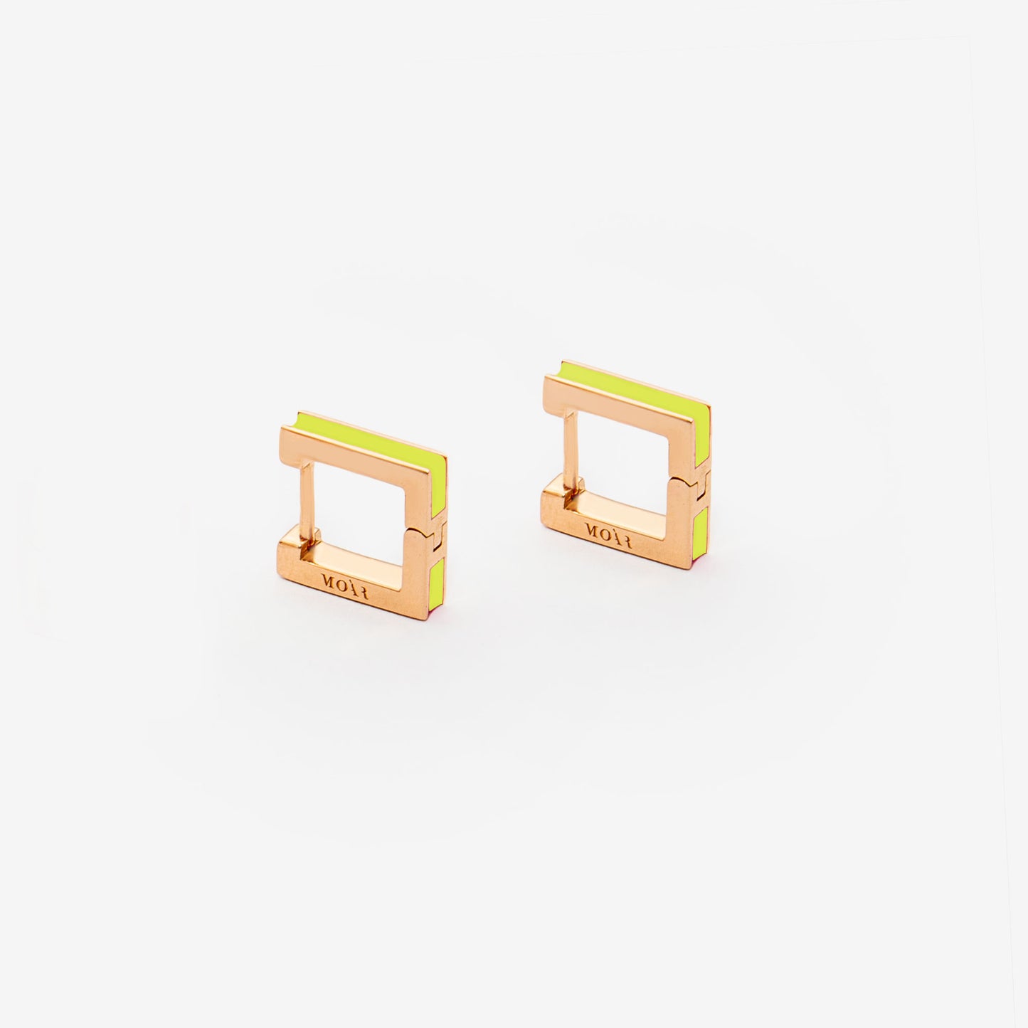 ORECCHINI SQUARE VERDE LIME