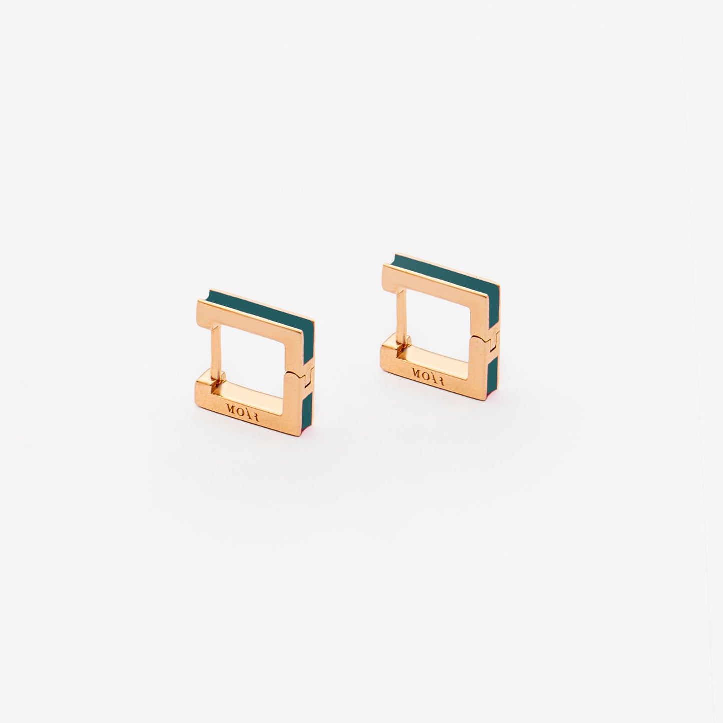 Серьги Square темно-зеленые