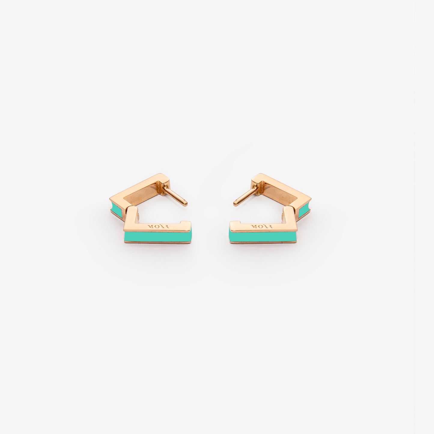 Cерьги Square бирюзовые