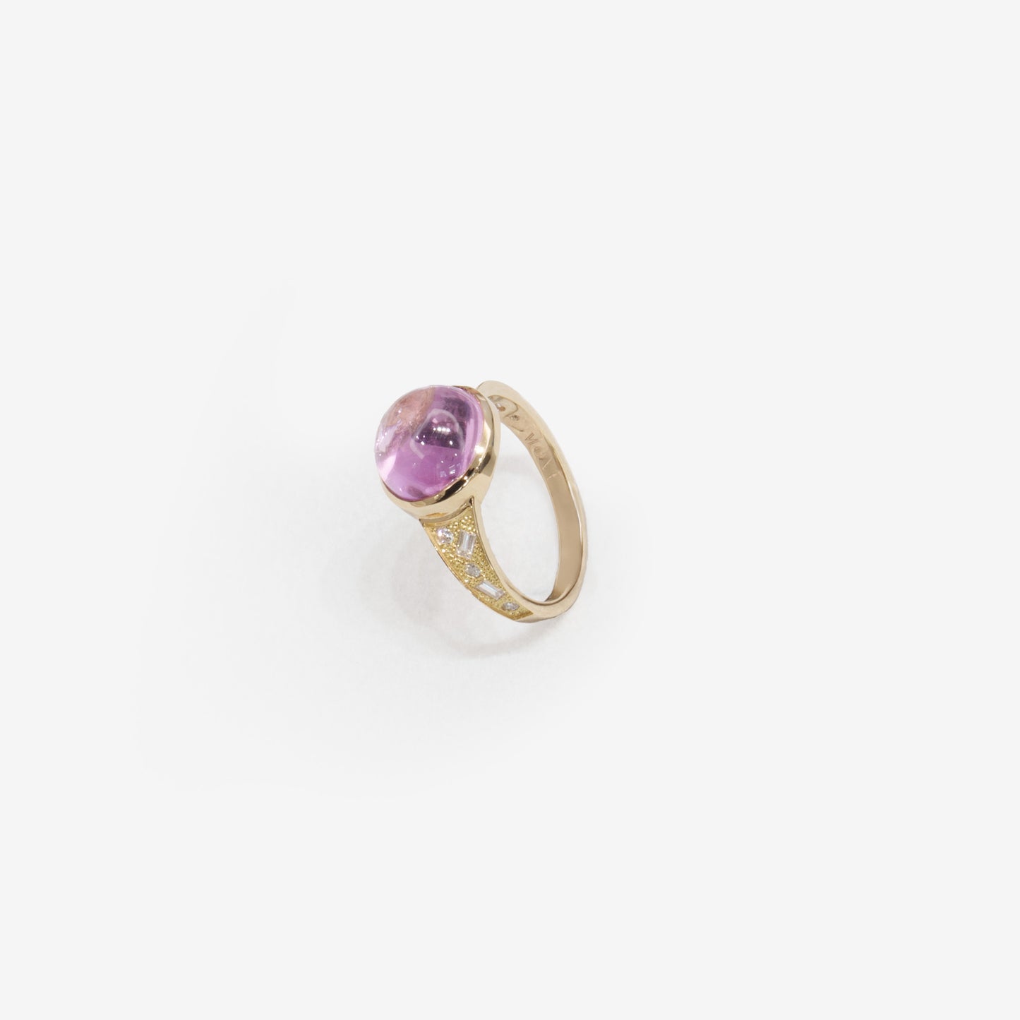 Anello con Zaffiro Rosa naturale
