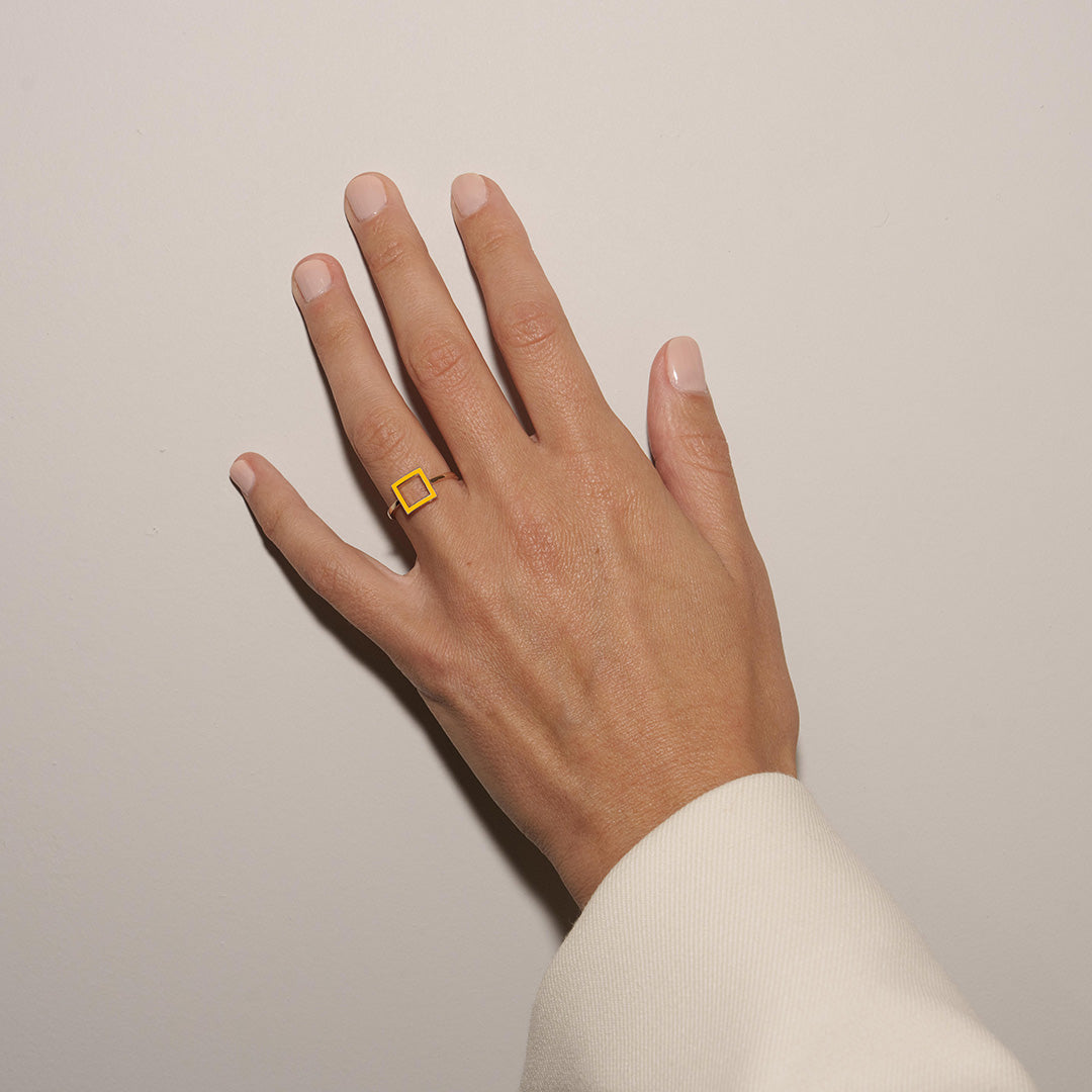 ANELLO QUADRATO GIALLO - FRAME