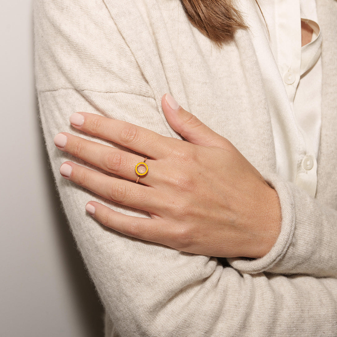 ANELLO TONDO GIALLO - FRAME