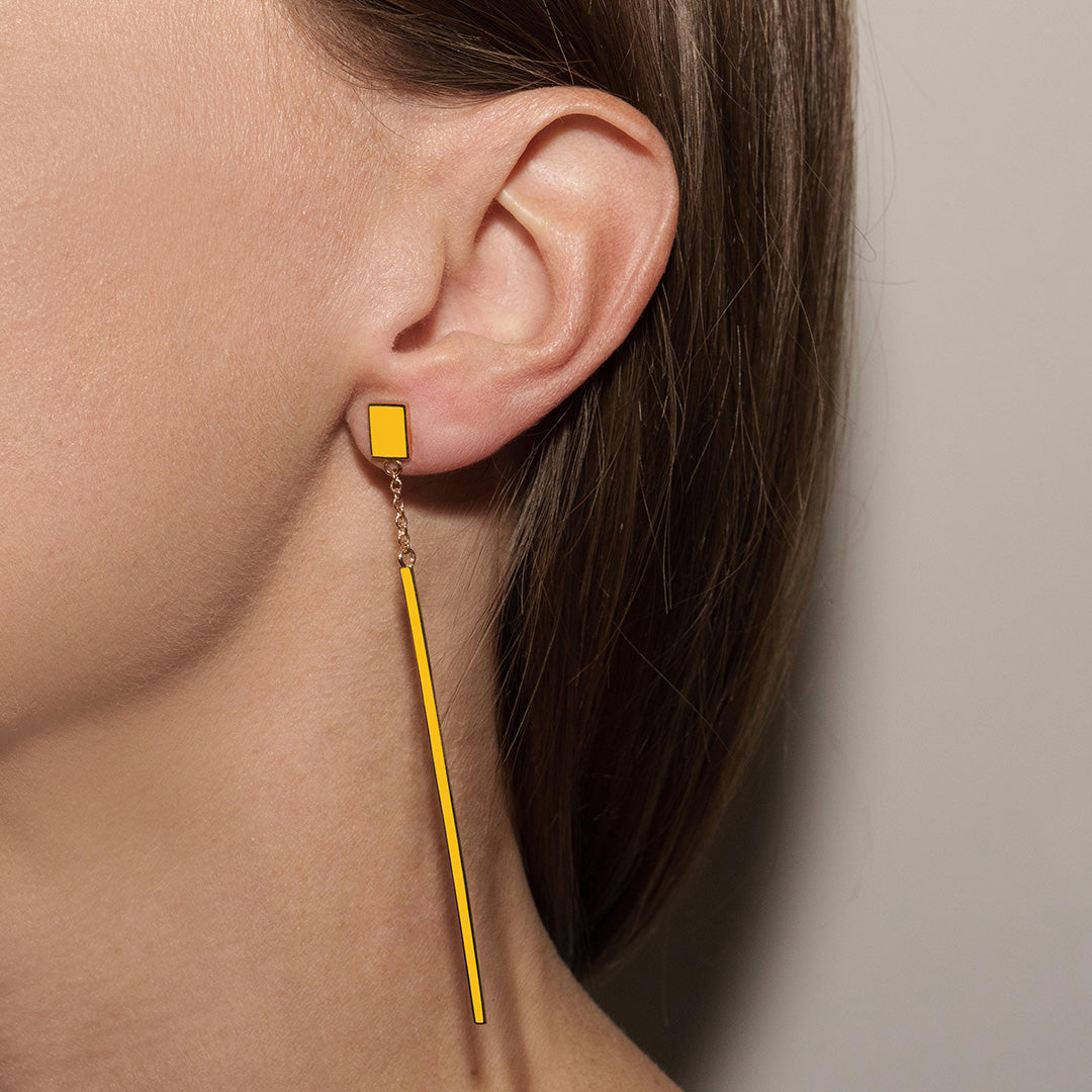 YELLOW DROP - FLOATING EARRINGS