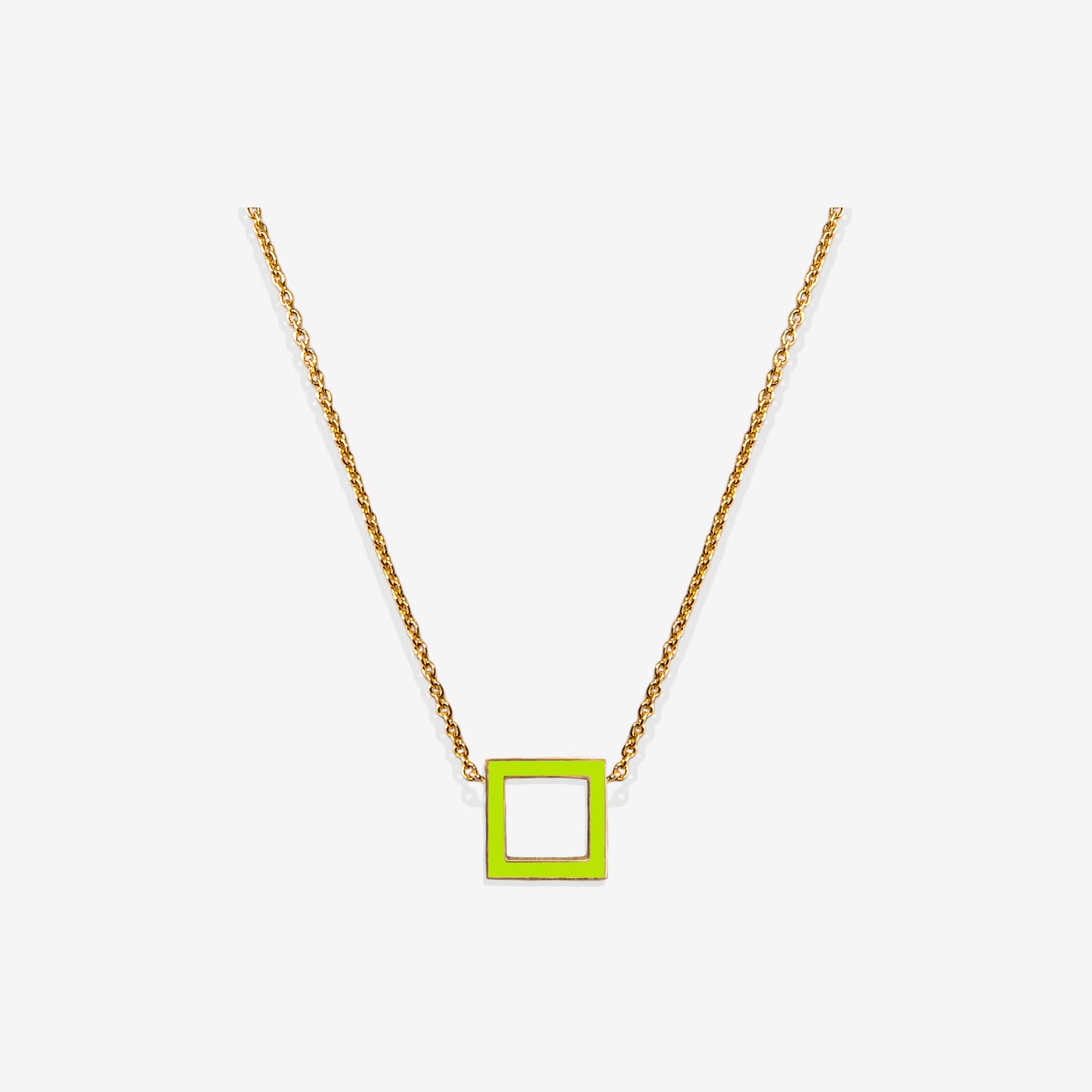 COLLANA VERDE LIME SQUARE