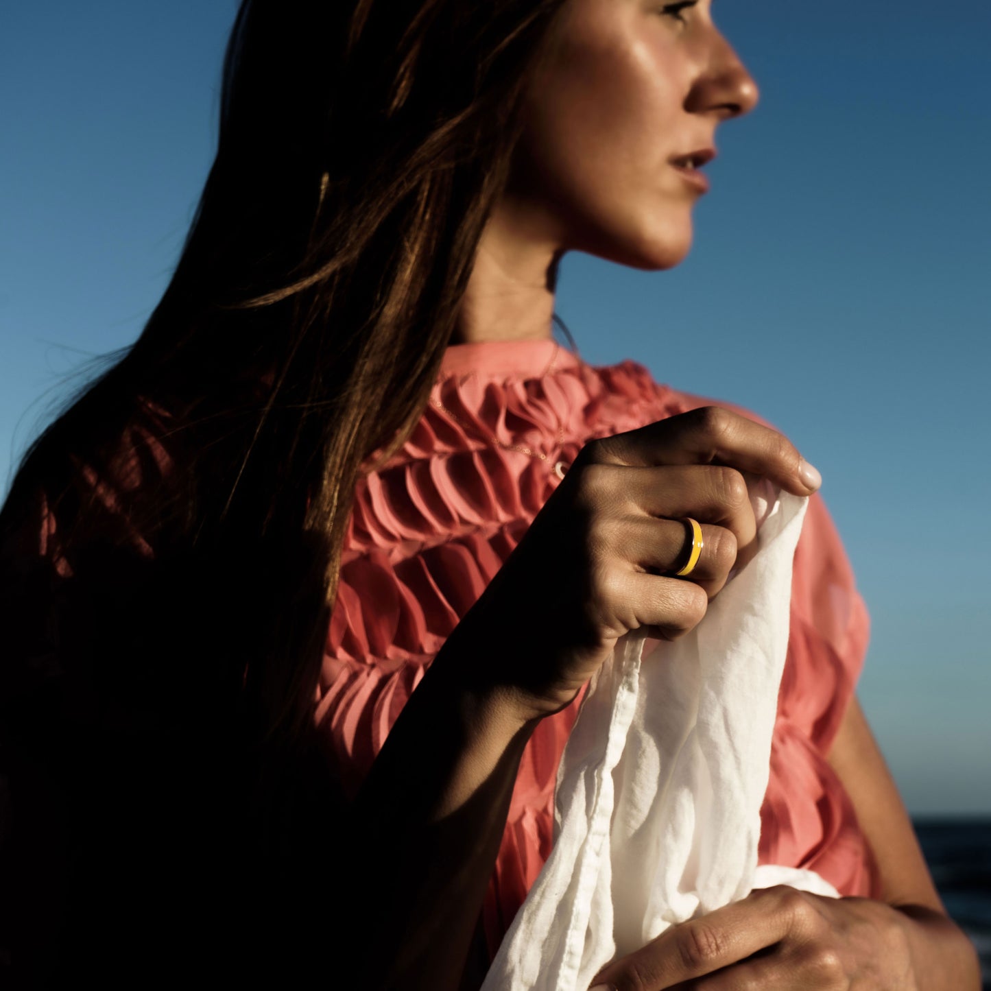 VERETTA IN ORO ROSA E SMALTO GIALLO