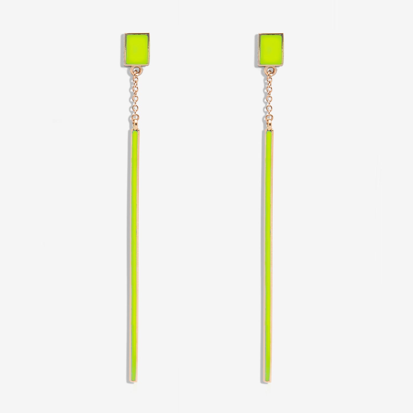 LIME GREEN DROP - FLOATING EARRINGS