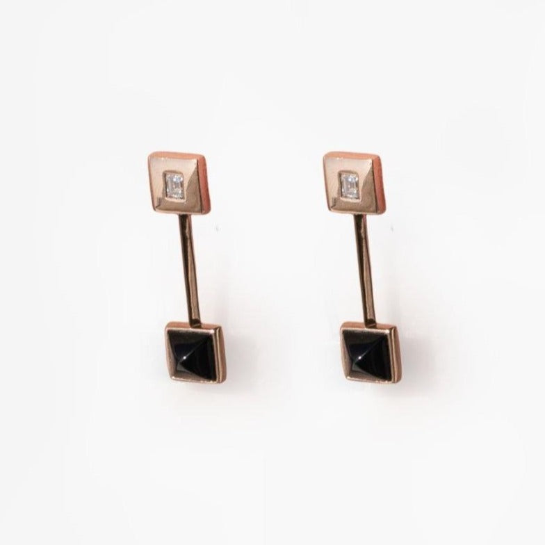 Orecchini con onice e diamante