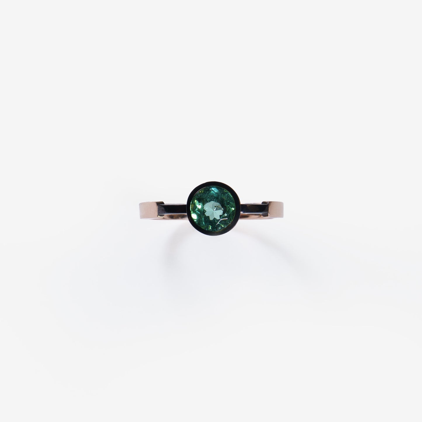 Anello con Tormalina verde