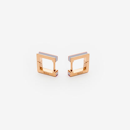 Square cool gray earrings