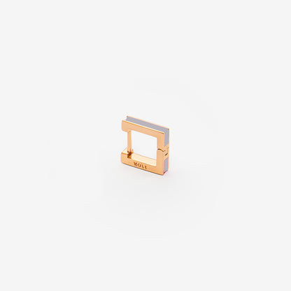 Square cool gray earring