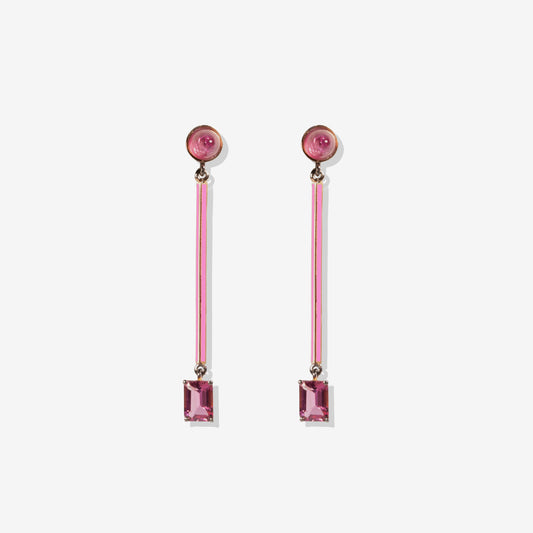 Earrings with natural Tourmalines