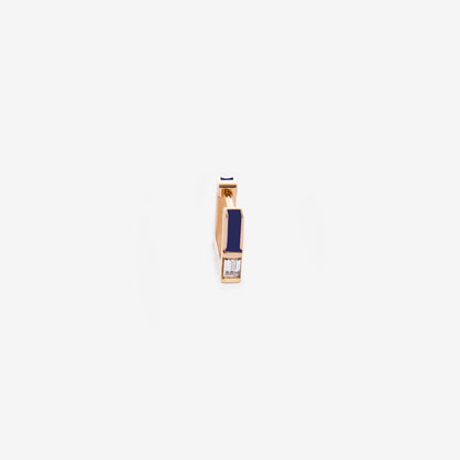 Square blue earring with diamond