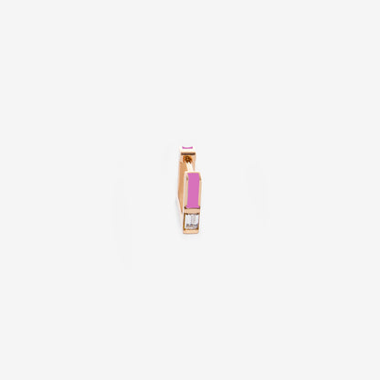  Square pink earring with diamond