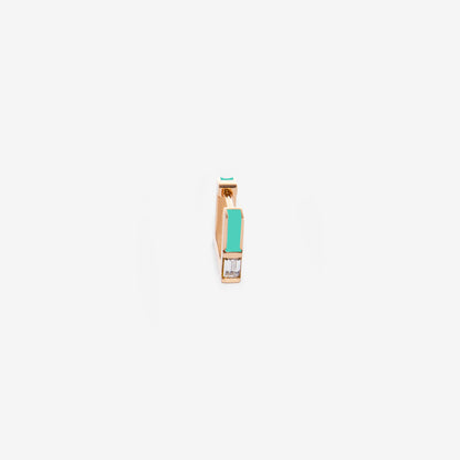 Square turquoise earring with diamond