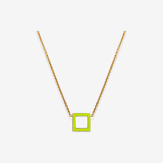 COLLANA VERDE LIME SQUARE