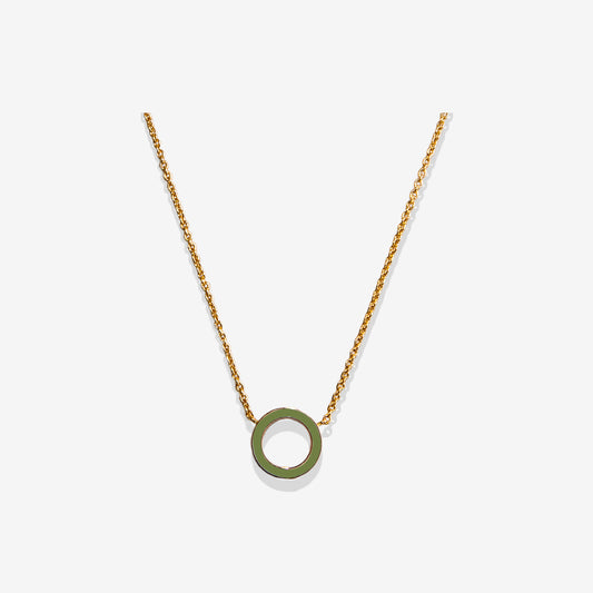 Inside green necklace
