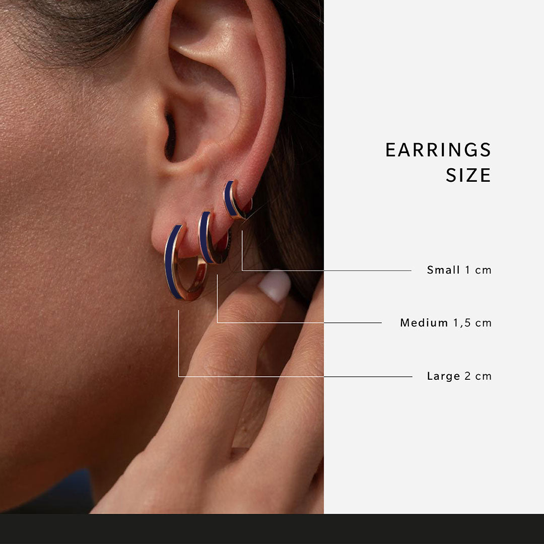 Inside dark blue single earring