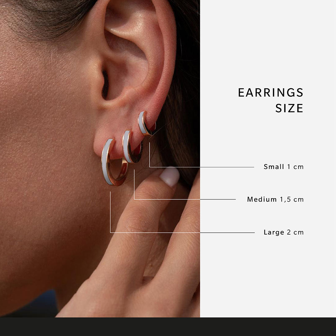 Inside cool gray mono earring 