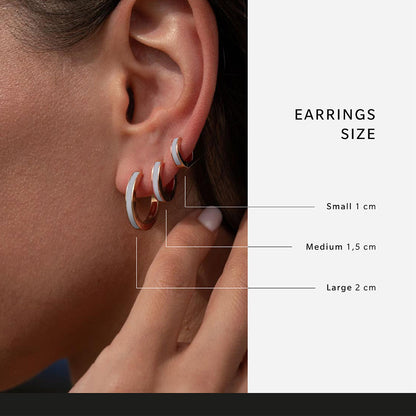 Inside cool gray mono earring 