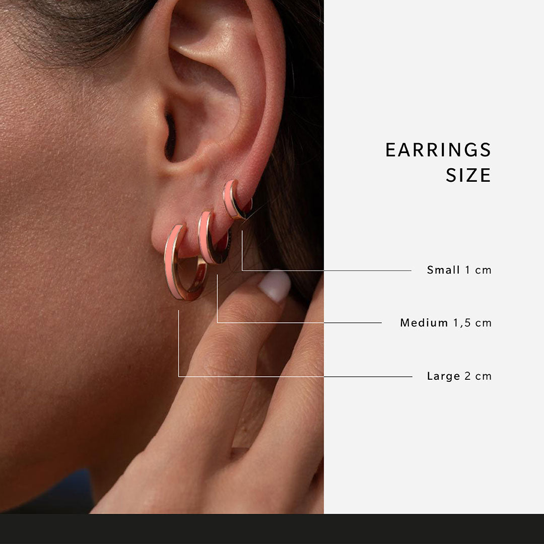 Inside salmon pink earrings