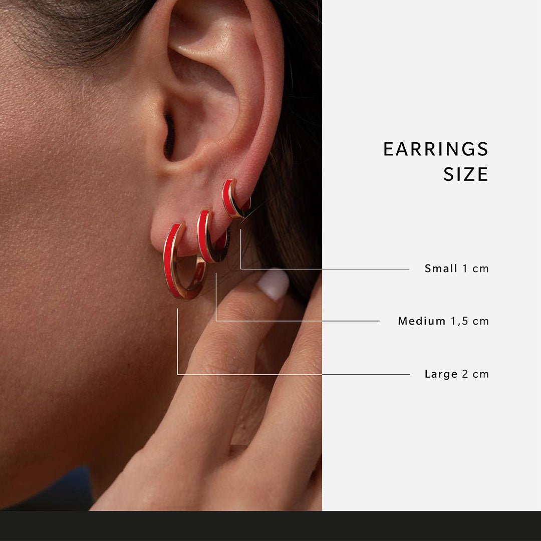 Inside red earrings