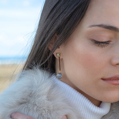 Diamond drop earrings