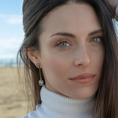 Diamond drop earrings