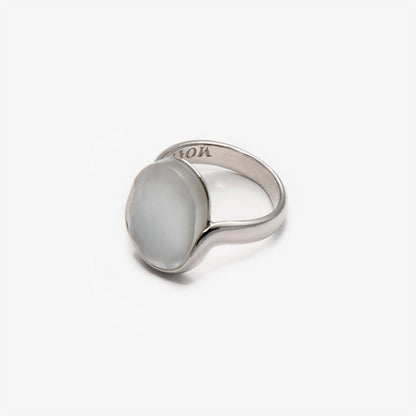 White mother-of-pearl and rock crystal