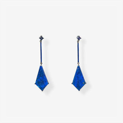 Lapis lazuli and sapphire earrings