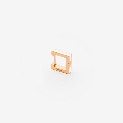 Square white earring