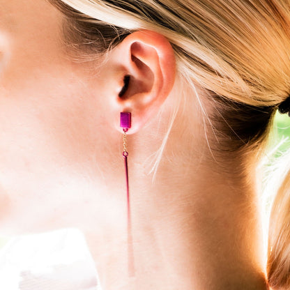 Gold and PVD single earring pendant
