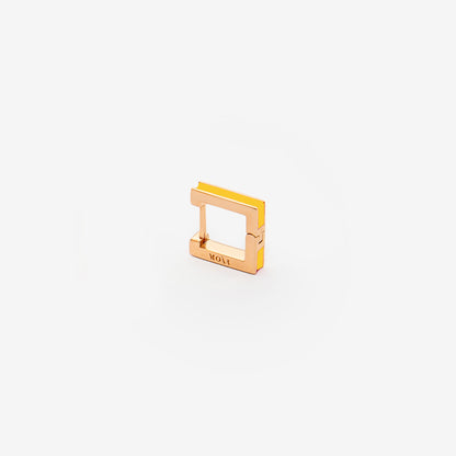 Square yellow earring