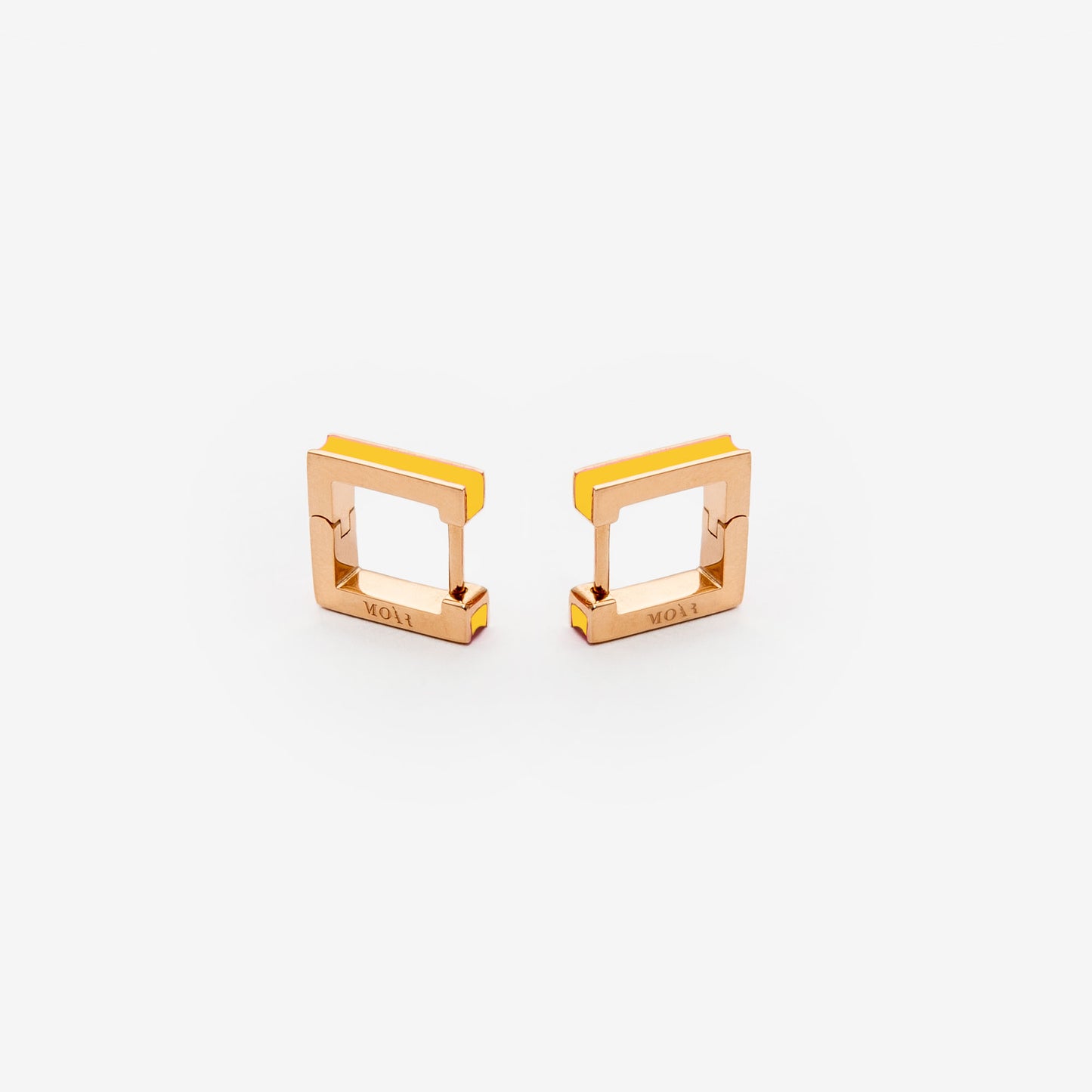 Square yellow earrings