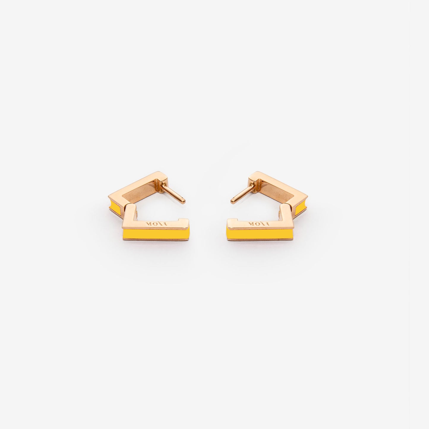 Square yellow earrings