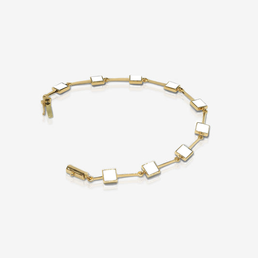 Gold and enamel bracelet