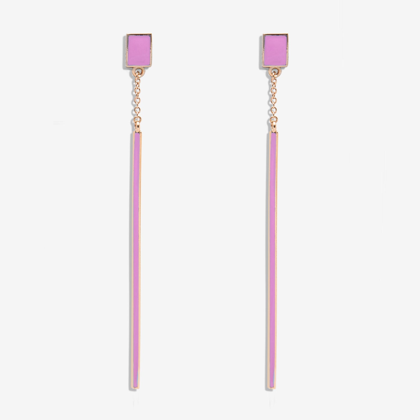 Floating light pink drop earrings