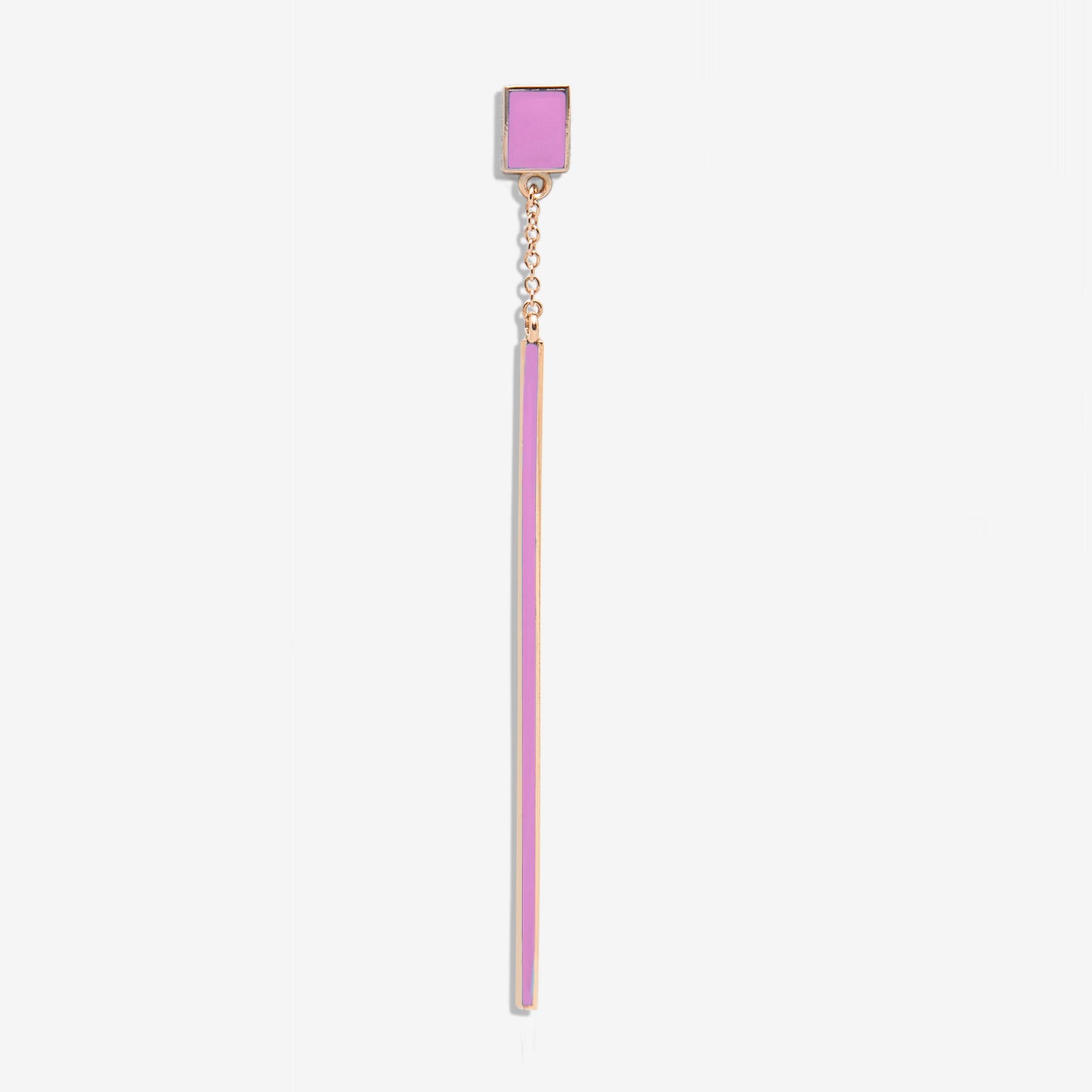 Floating light pink drop earring