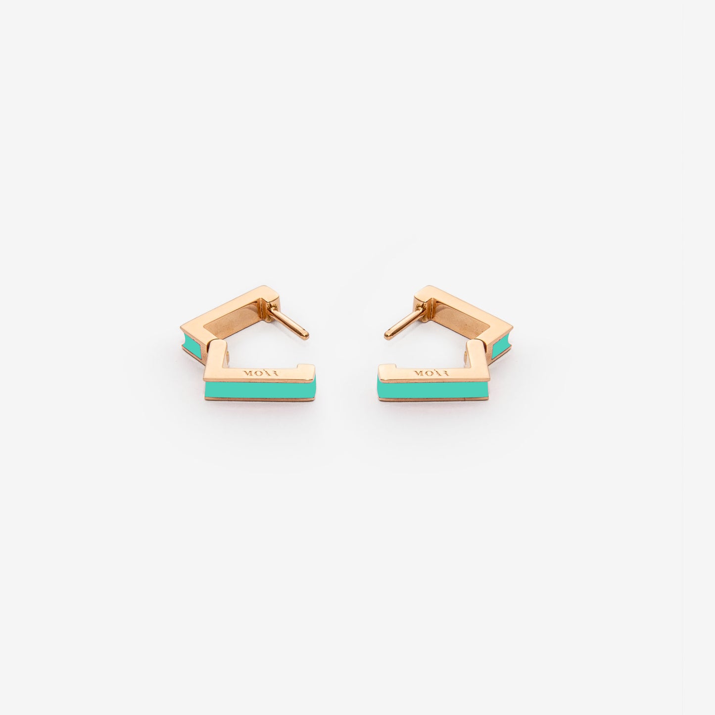 Square turquoise earrings