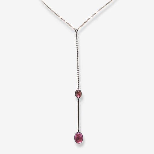 Tourmaline and rose gold necklace